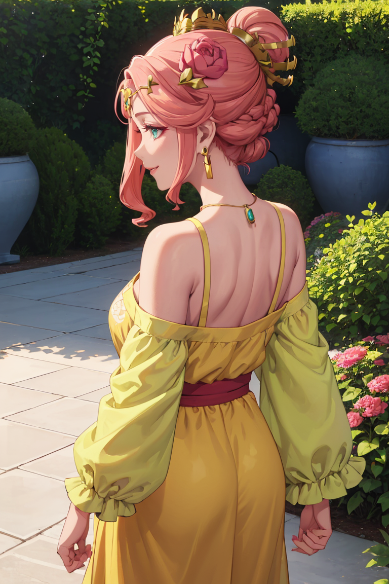 20360-1938412895-masterpiece, best quality, absurdres, Gyokuyou, aqua eyes, earrings, hair ornament, hair flower, necklace, makeup, from behind,.png